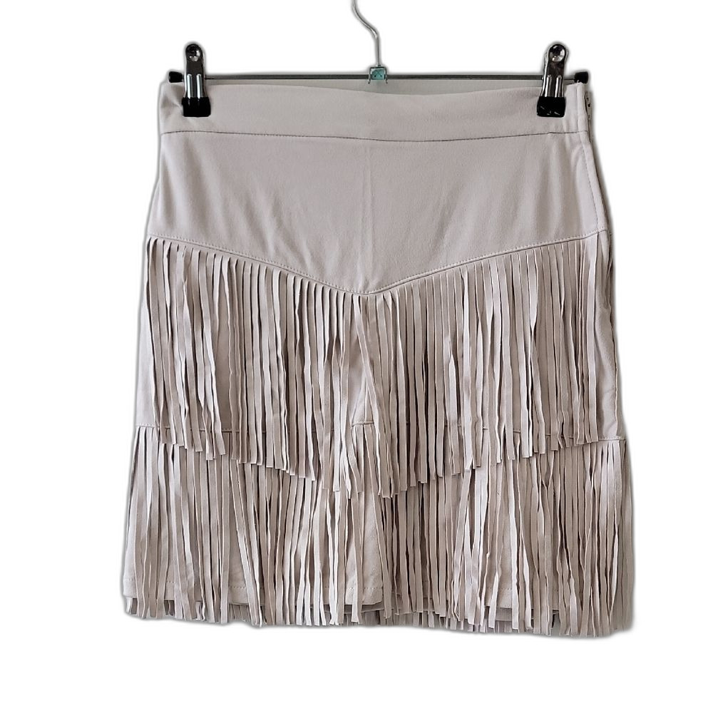 Alya Festival Boho Fringe Mini Skirt